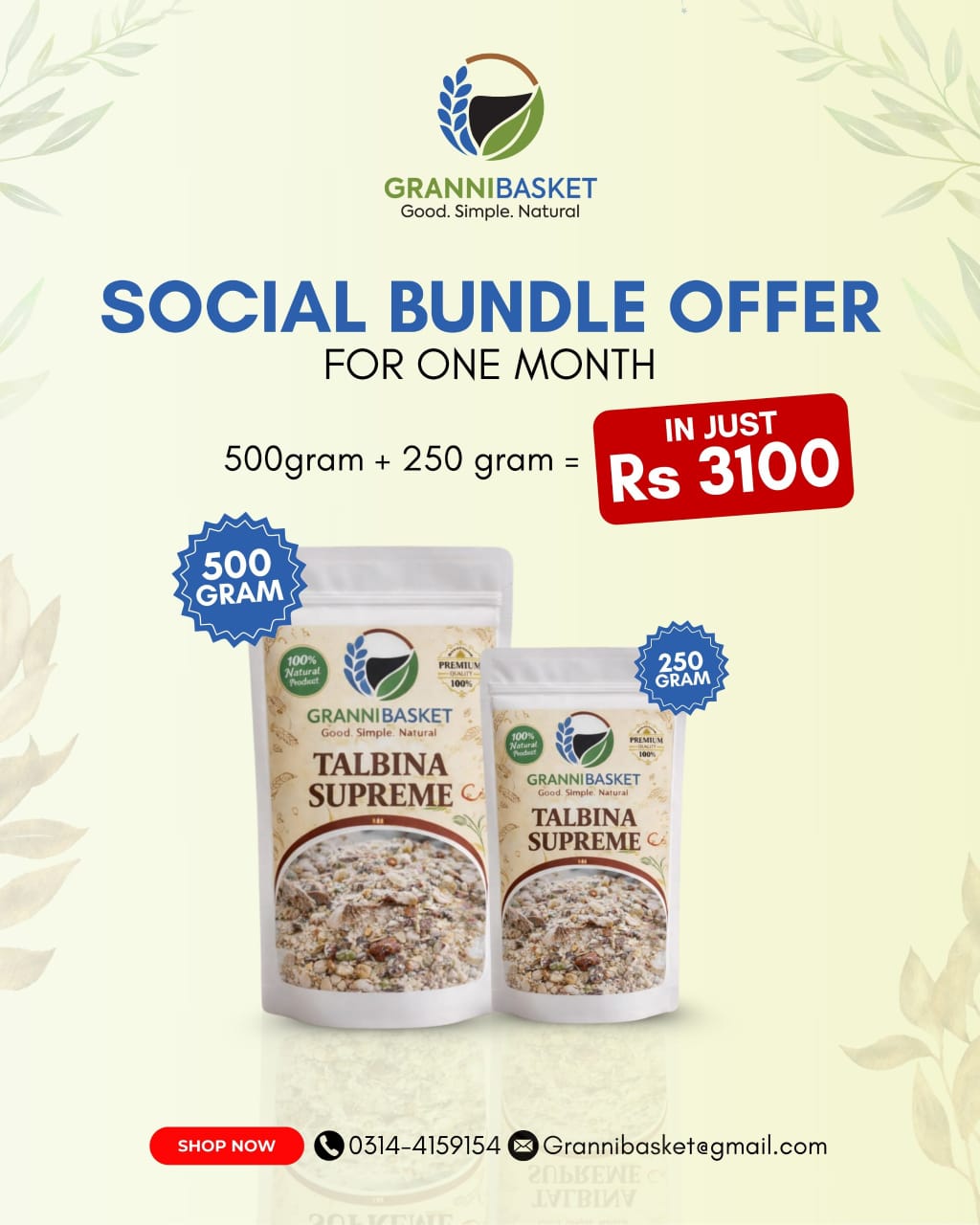 Talbina Supreme-Value Pack 500gram+250gram