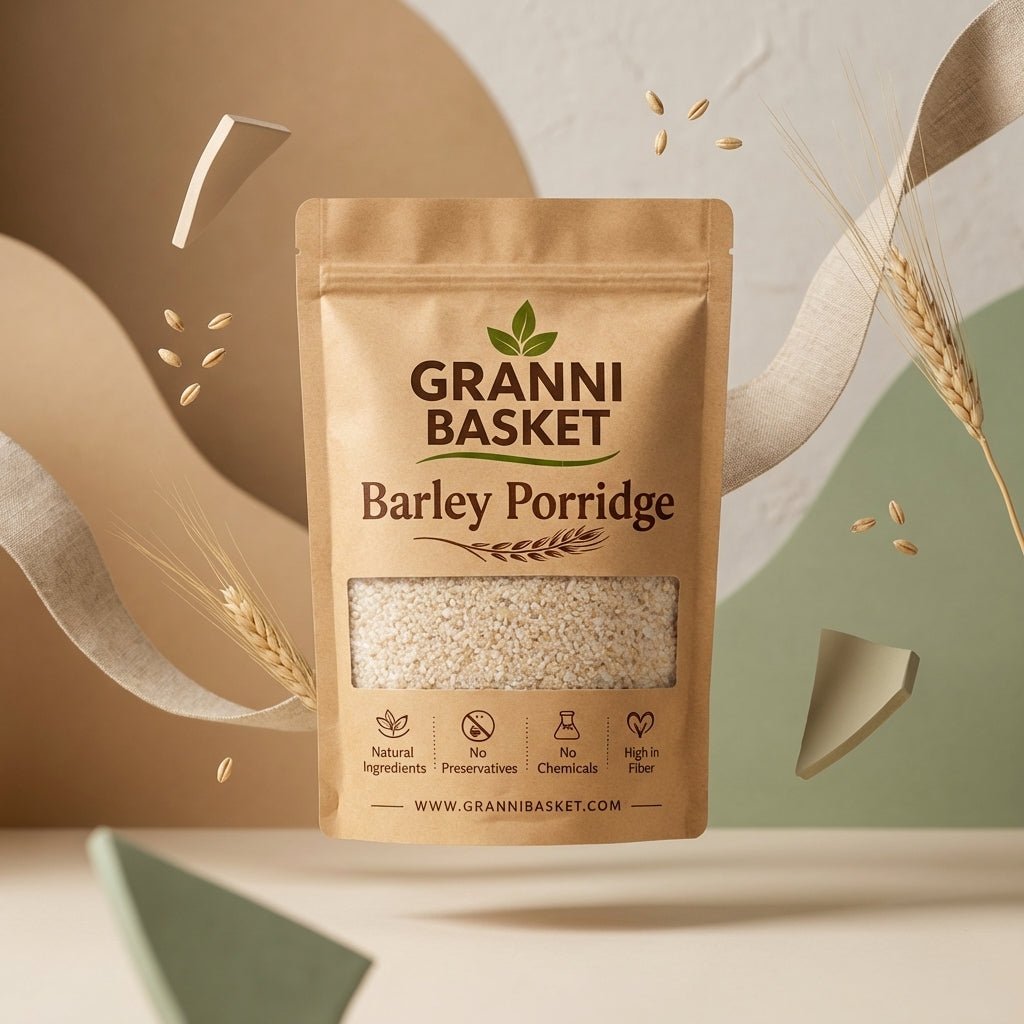 Granni Basket Barley Porridge – High Fiber Natural Whole Grain Breakfast - Premium quality from Granni Basket | Granni Basket