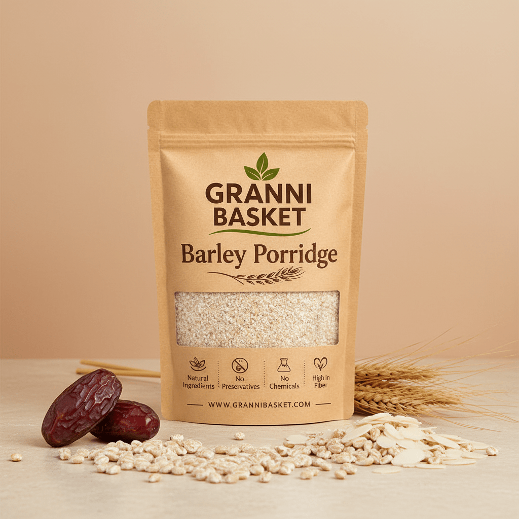 Granni Basket Barley Porridge – High Fiber Natural Whole Grain Breakfast - Premium quality from Granni Basket | Granni Basket