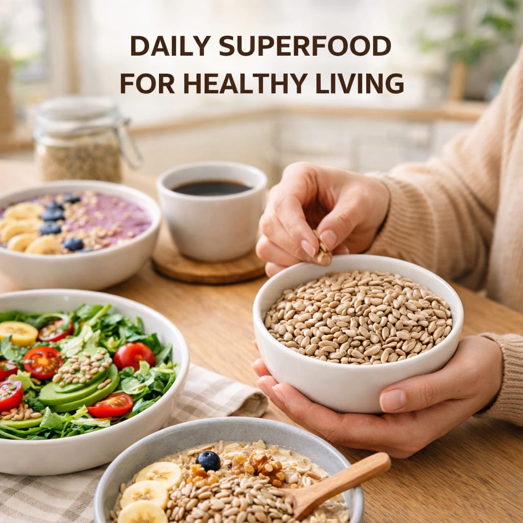 Premium Sunflower Seeds (Raw & Natural) - High Protein & Heart Healthy Superfood - Premium quality from Granni Basket | Granni Basket